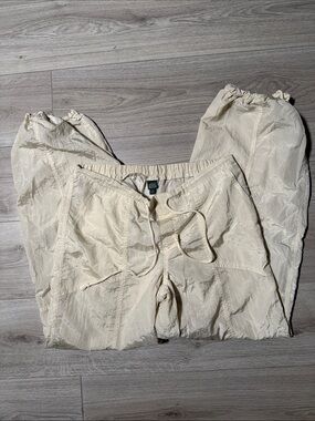 wild fable Cream Drawstring Windbreaker Jogger Pants